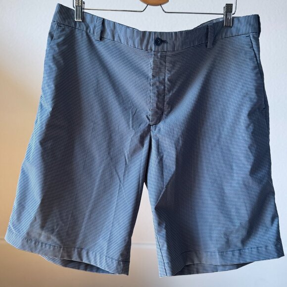Nike Tour Performance Striped Golf Shorts Size 38 | Gray & Navy Elevated Classic - Picture 1 of 15